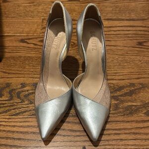 SCHUTS silver pumps. Size 7B in almost new condition.